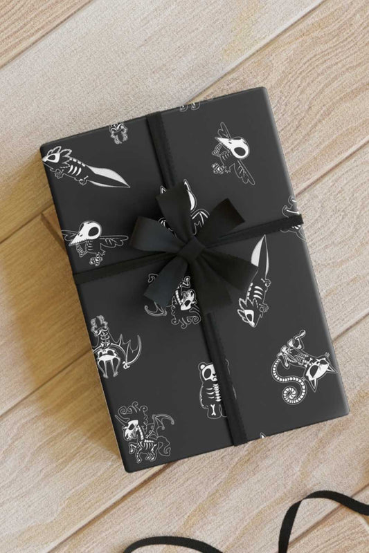 Dead Friends Wrapping Paper [30" X 196"] Wrapping Paper - Gothic & Alternative Gift - Haunted