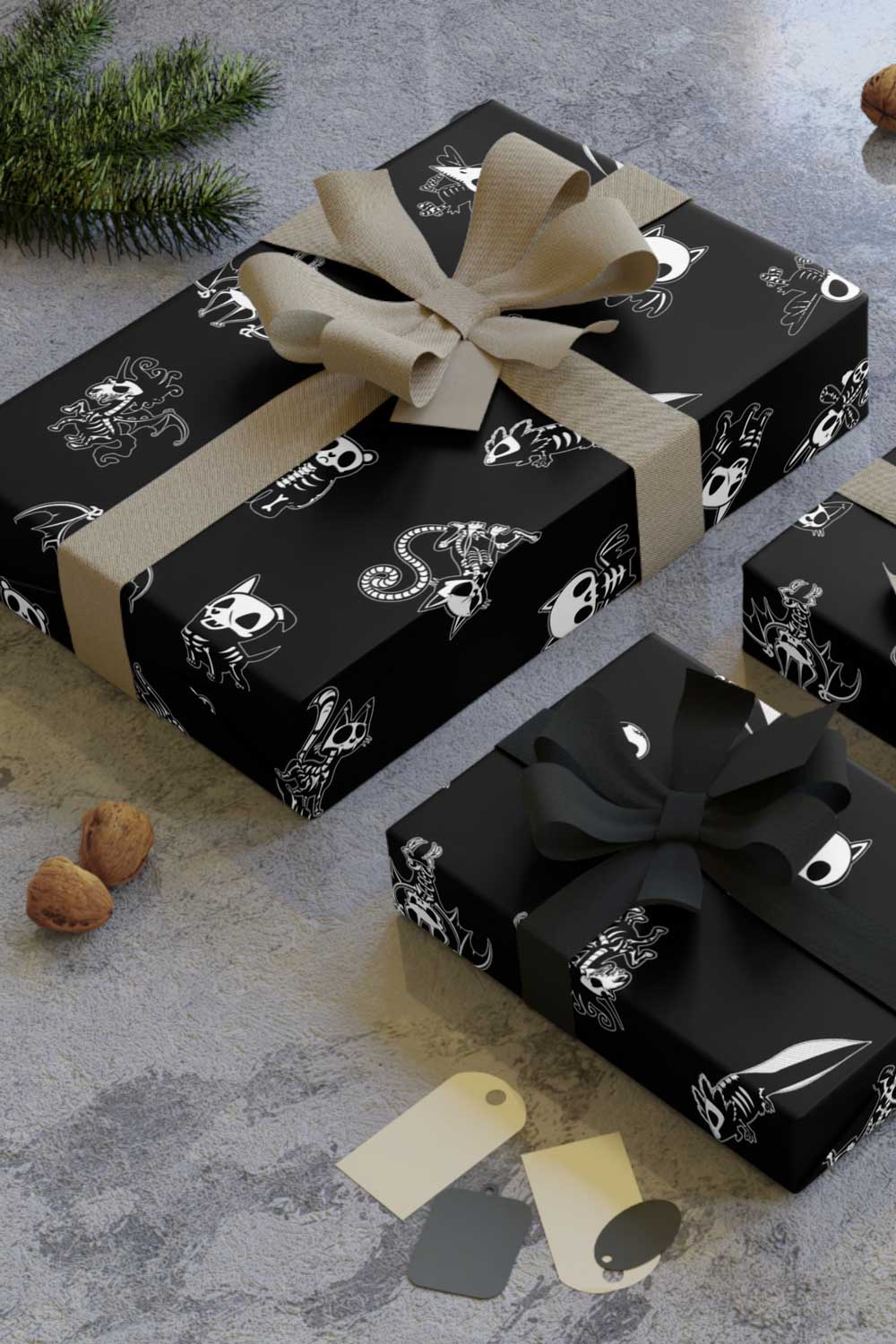 Dead Friends Wrapping Paper [30" X 196"] Wrapping Paper - Gothic & Alternative Gift - Haunted