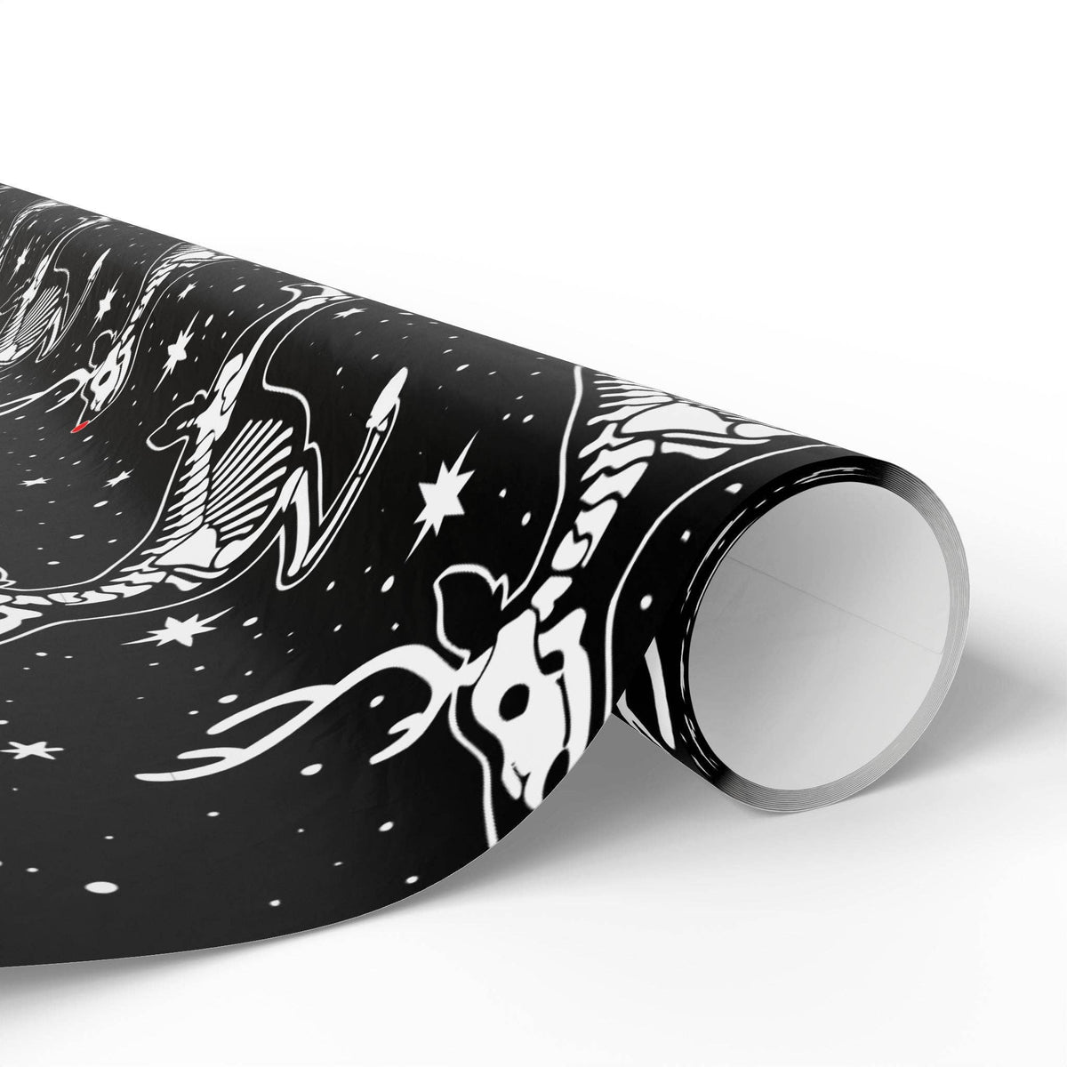 Dead Nose Skeleton Reindeer Gift Wrapping Paper Roll Wrapping Paper - Gothic & Alternative Gift - Haunted