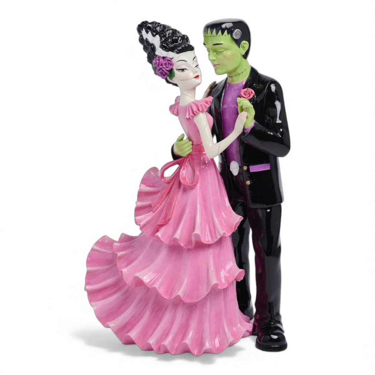 December Diamonds 16-Inch Frankenstein & Bride Dancing Figurine Home Decor - Gothic & Alternative Gift - Haunted
