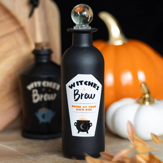 Decorative Witches Brew Glass Potion Bottle home décor - Gothic & Alternative Gift - Haunted