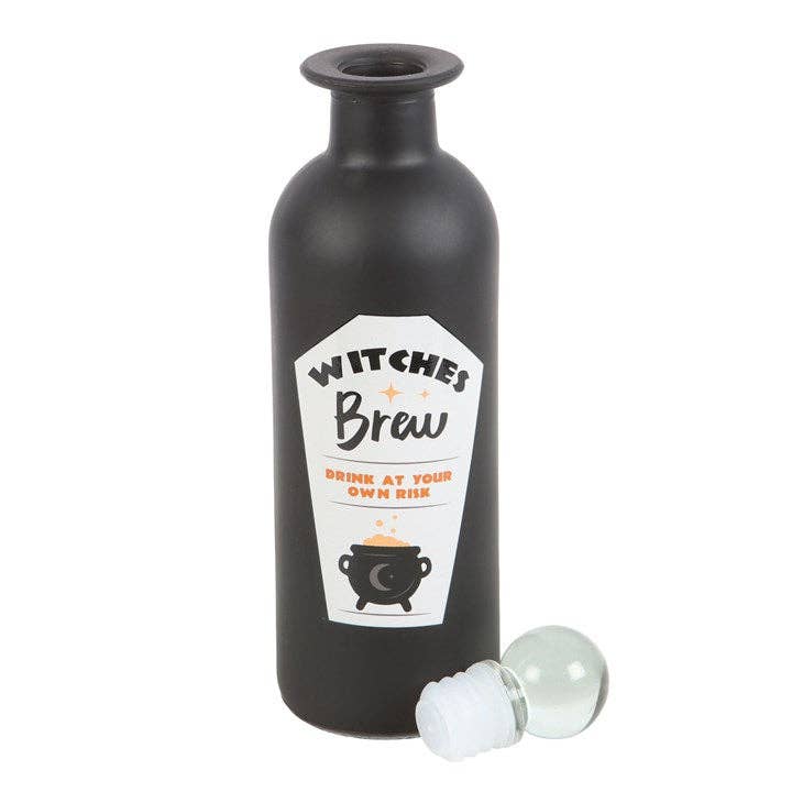 Decorative Witches Brew Glass Potion Bottle home décor - Gothic & Alternative Gift - Haunted