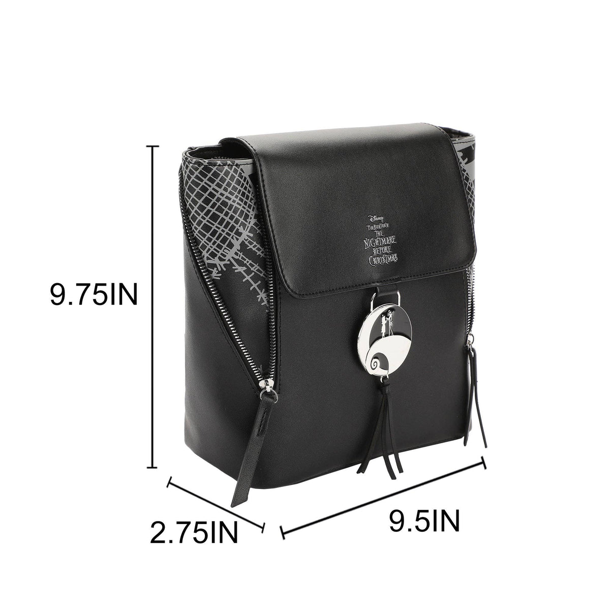 Disney Nightmare Before Christmas Jack Skellington Faux Leather Mini Backpack Bags & Accessories - Gothic & Alternative Gift - Haunted