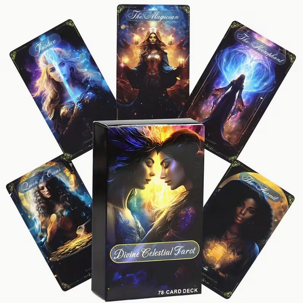 Divine Celestial Witch Tarot Card Deck Witch Supplies - Gothic & Alternative Gift - Haunted