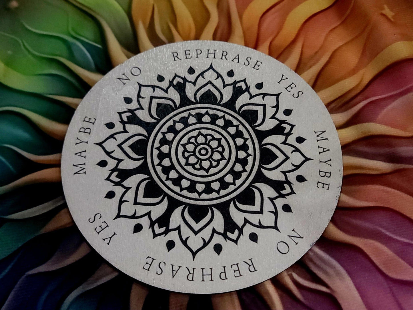 Double sided Circular Pendulum Board with gothic inspired designs Spiritual - Gothic & Alternative Gift - Haunted