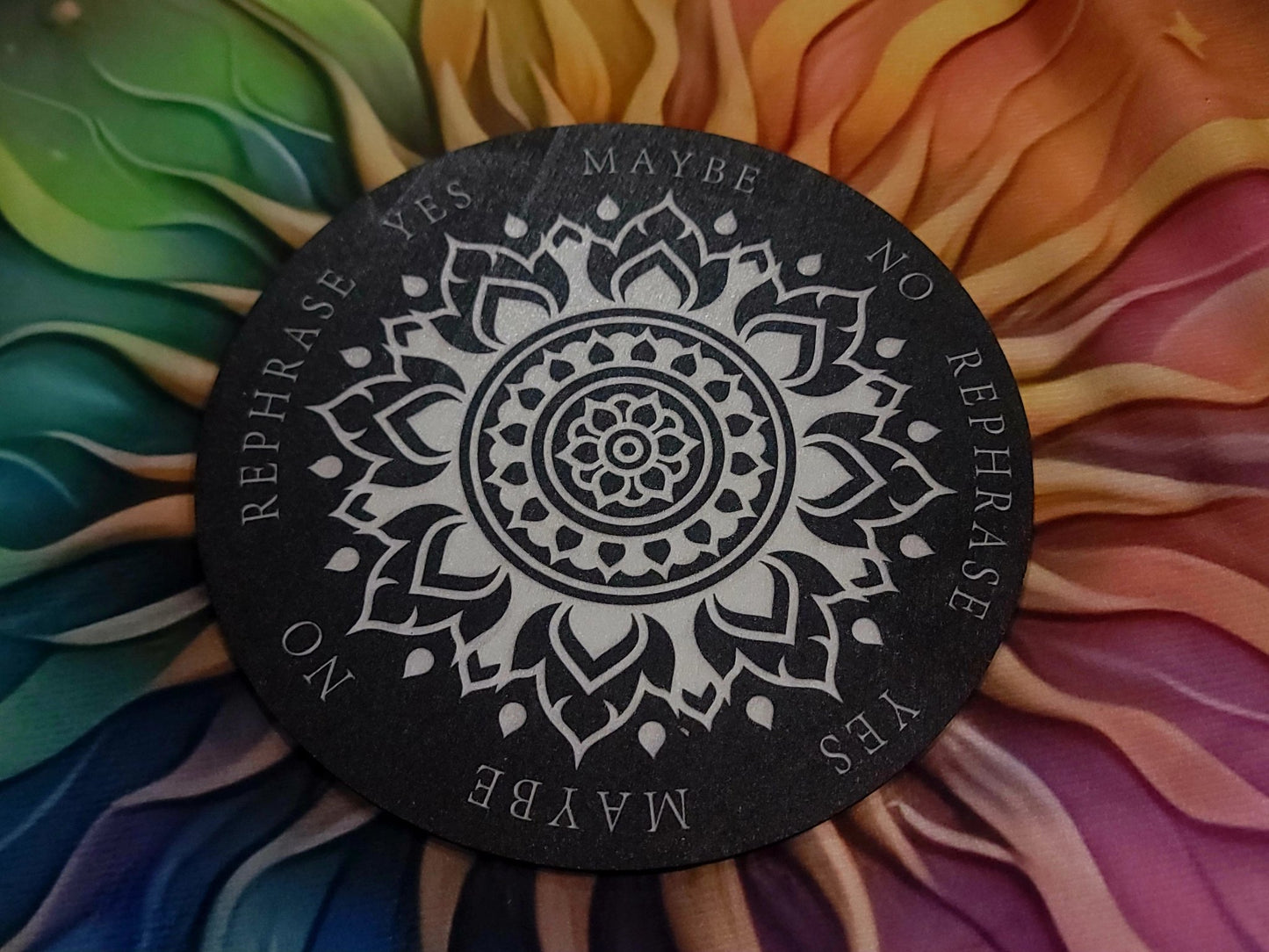 Double sided Circular Pendulum Board with gothic inspired designs Spiritual - Gothic & Alternative Gift - Haunted