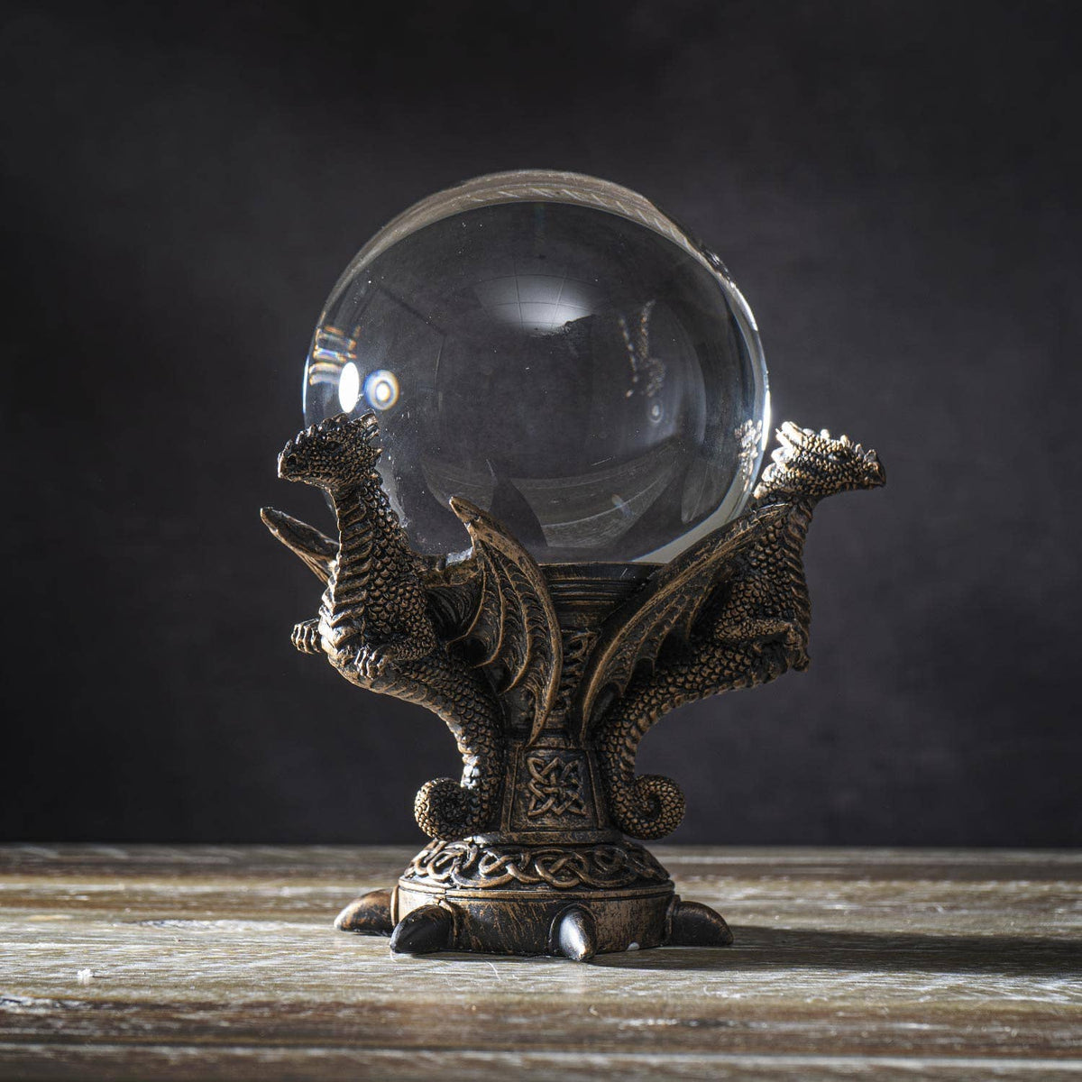 Dragon Gazing Crystal Ball Crystal - Gothic & Alternative Gift - Haunted