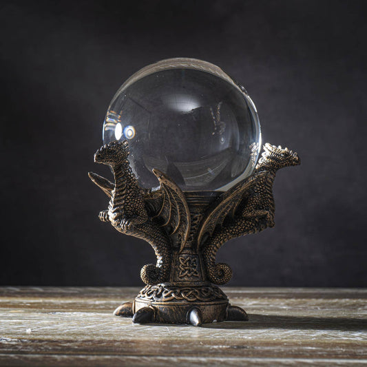 Dragon Gazing Crystal Ball Crystal - Gothic & Alternative Gift - Haunted