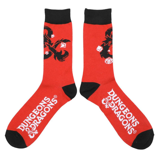 Dungeons & Dragons Men's Monster Crew Socks, 3-Pair Set Accessories - Gothic & Alternative Gift - Haunted