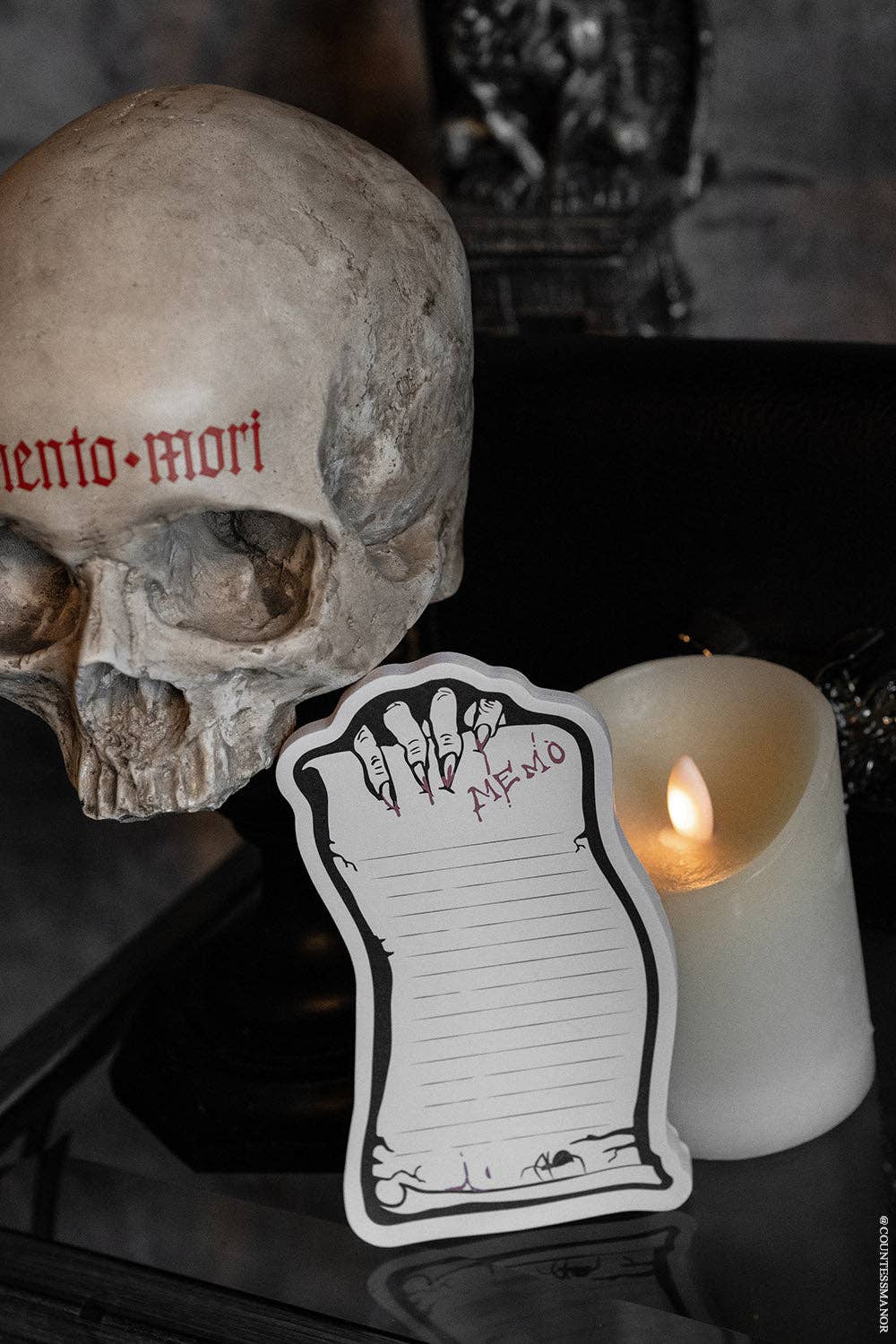 Kill List Horror Sticky Notes | Black Widow & Vampire Scroll Shape
