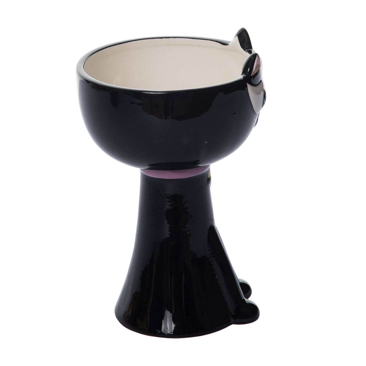 OFERTA Cuenco con pedestal de gato de Halloween de 7,75" de Dolomite, color negro