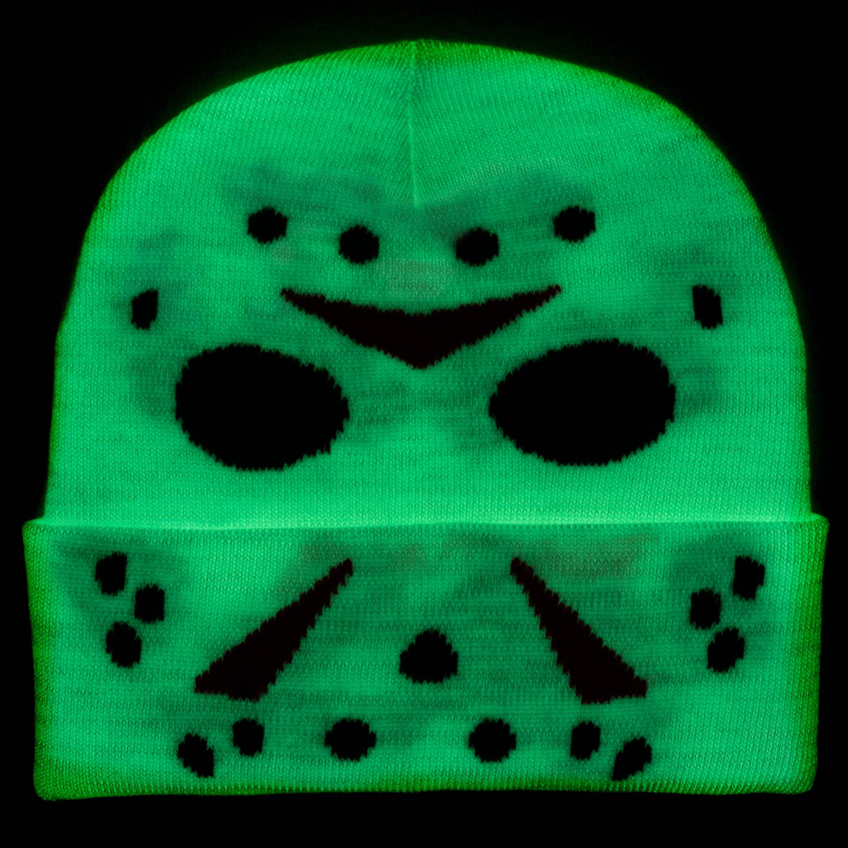 Friday the 13th Jason Glow-in-the-Dark Cuffed Knit Beanie