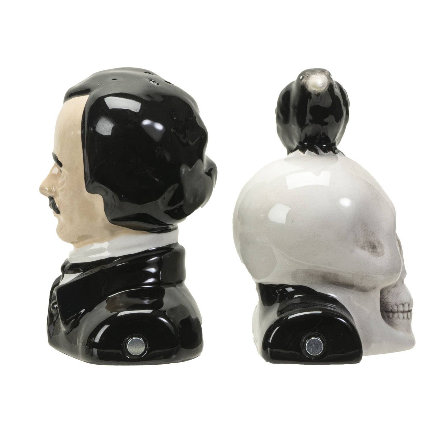 Edgar Allen Poe Ceramic Salt & Pepper Shaker Set Kitchenware - Gothic & Alternative Gift - Haunted