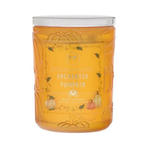 Enchanted Pumpkin Large Embossed Glass Candle Candles - Gothic & Alternative Gift - Haunted