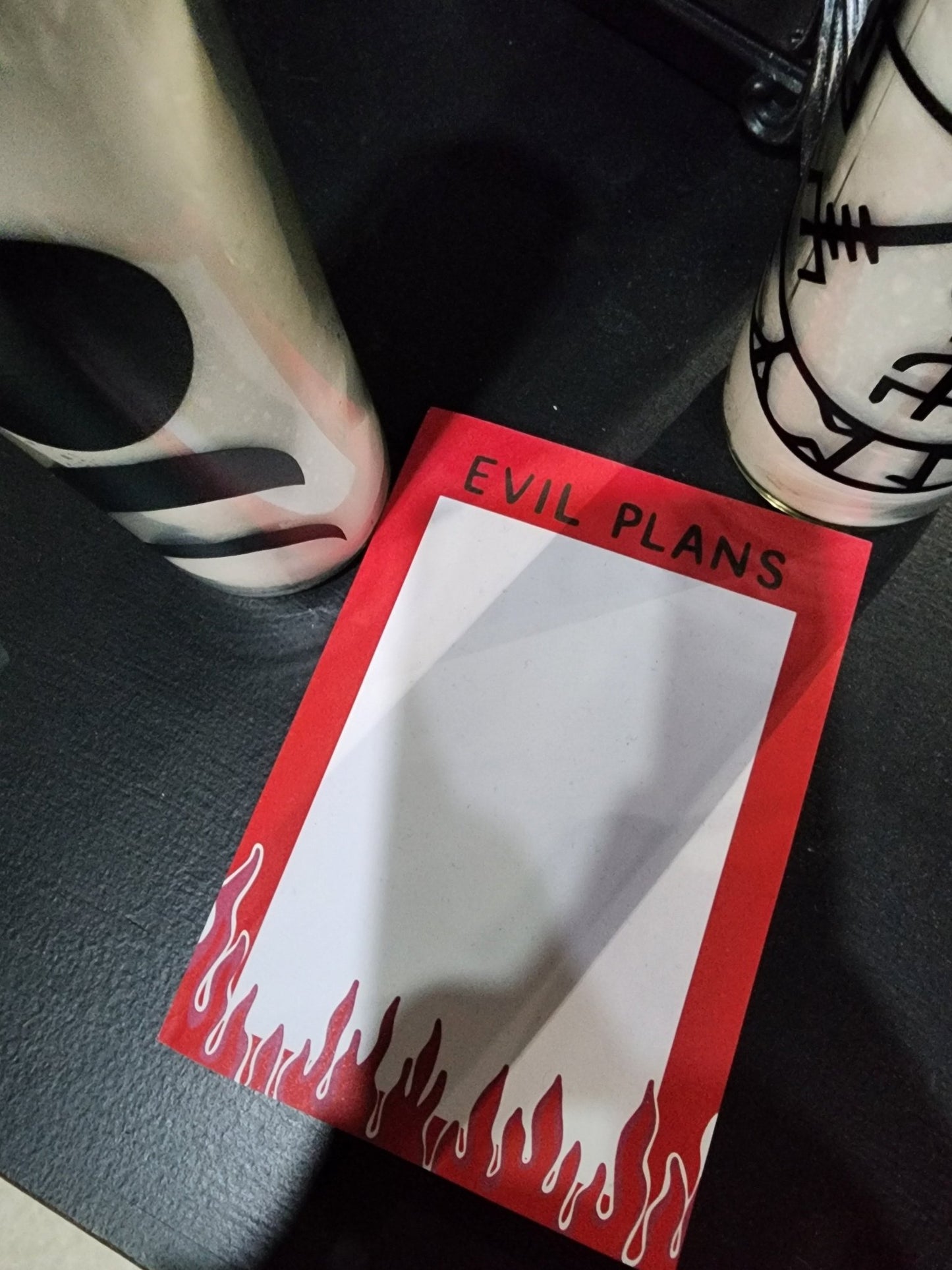 Evil Plans Note Pad Holiday Craft and Decor - Gothic & Alternative Gift - Haunted