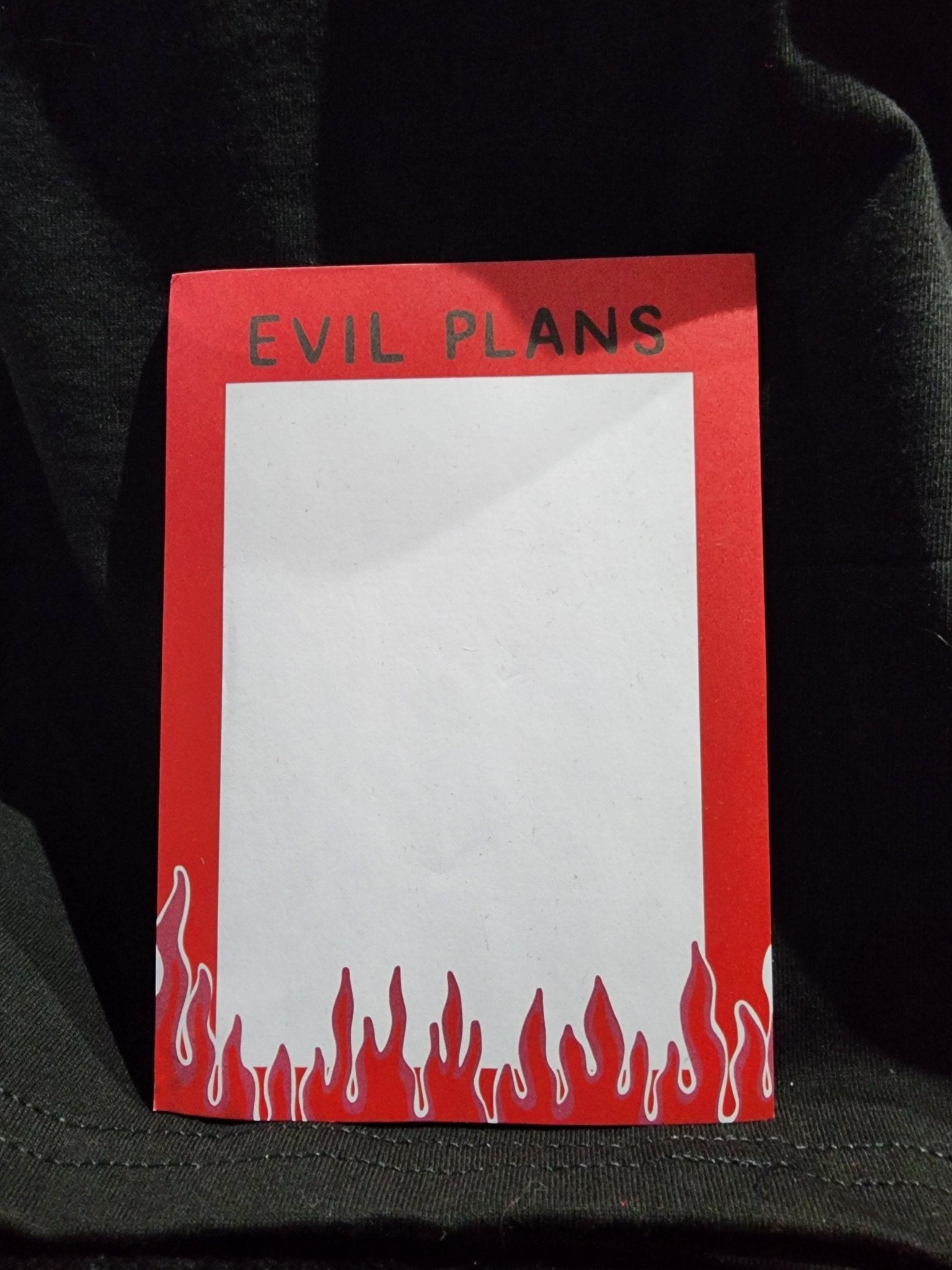 Evil Plans Note Pad Holiday Craft and Decor - Gothic & Alternative Gift - Haunted