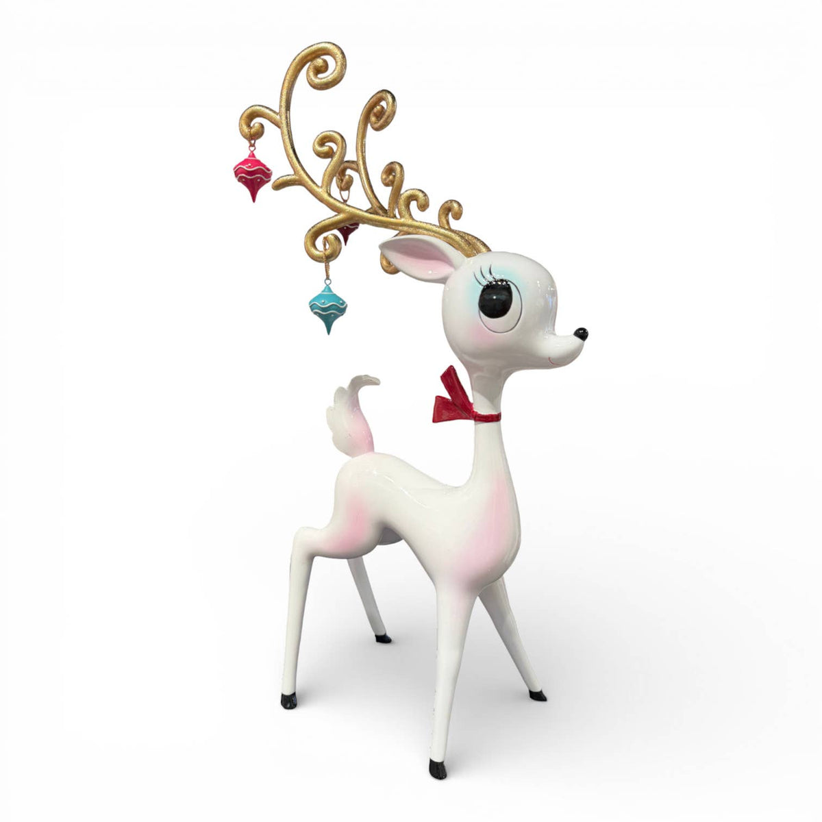 White Deer with Ornament Antlers — Miss Fluff x December Diamonds Statue