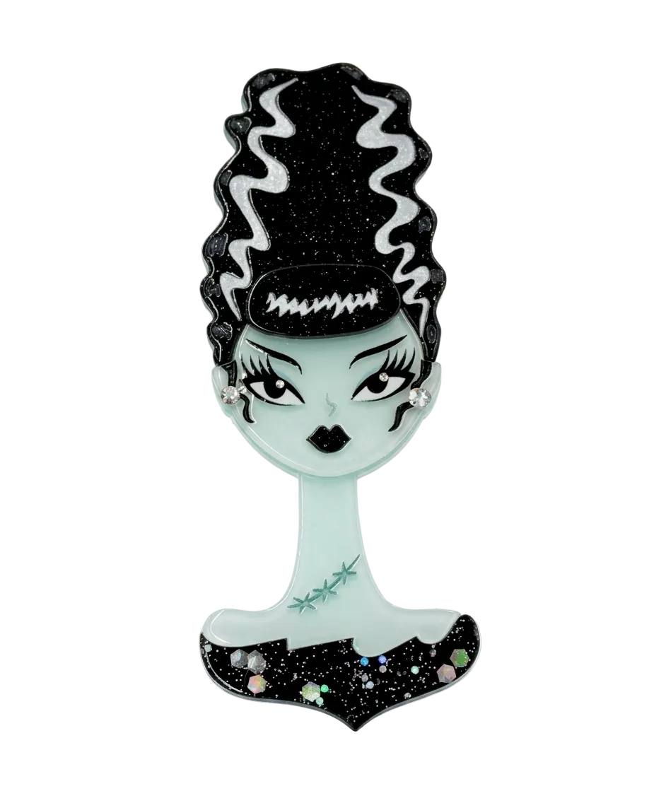Mrs. Midnight Spooky Doll Brooch