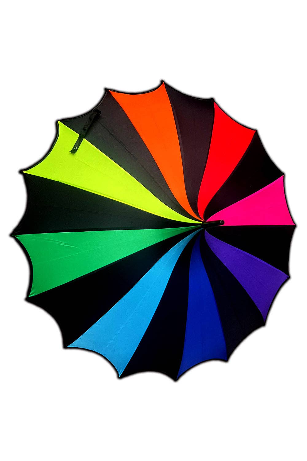 Rainbow Batwing Pagoda Umbrella Goth