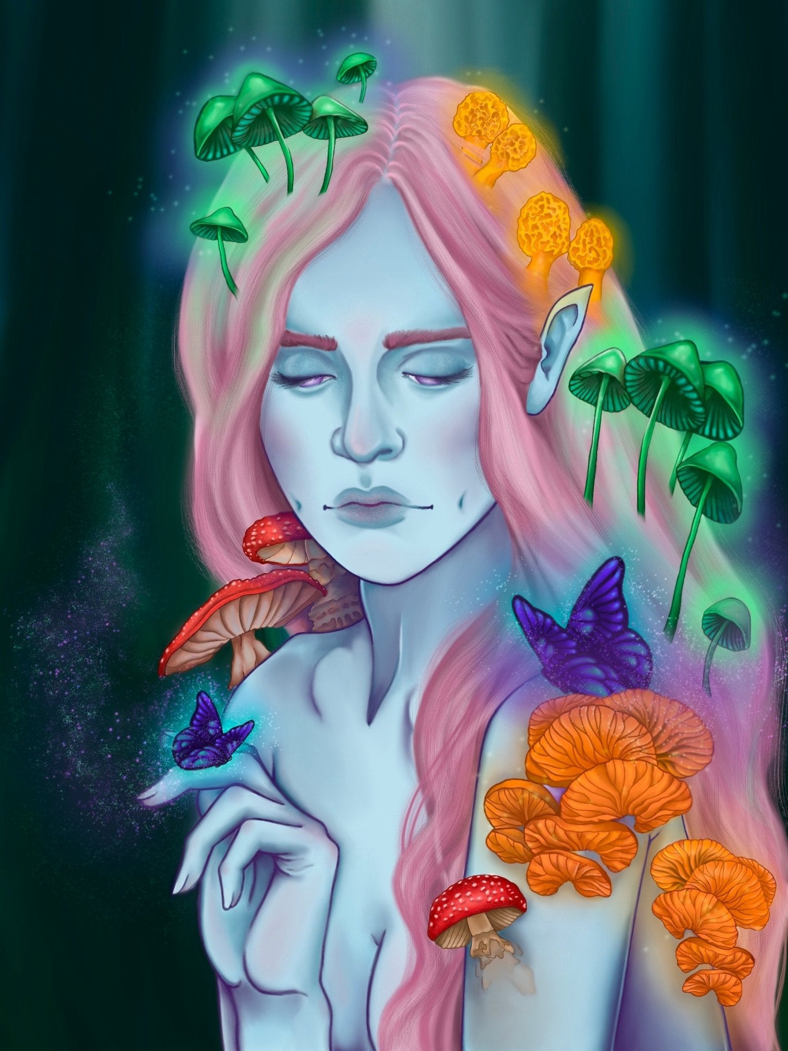 Fairy Forest original artist print by HKR Original Artwork - Gothic & Alternative Gift - Haunted