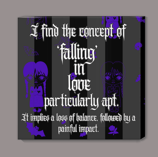 Falling in Love painful Canvas Print Wall Hanging - Gothic & Alternative Gift - Haunted