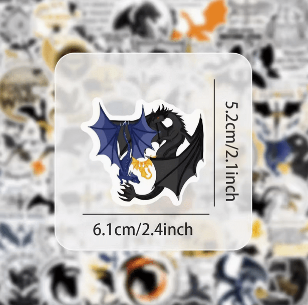 Fantasy book reader sticker, romantasy, fourth wing 2 for 1 - Gothic & Alternative Gift - Haunted