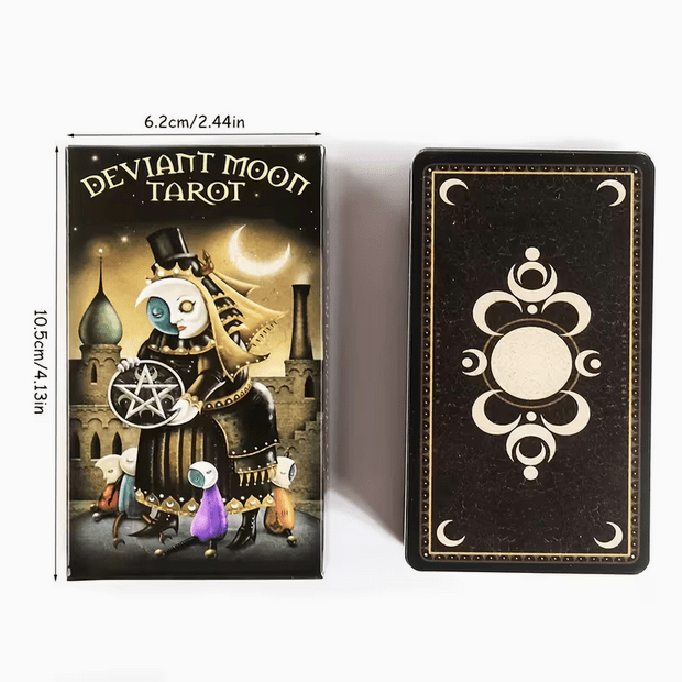 Fantasy Deviant Moon Tarot Card Deck Witch Supplies - Gothic & Alternative Gift - Haunted