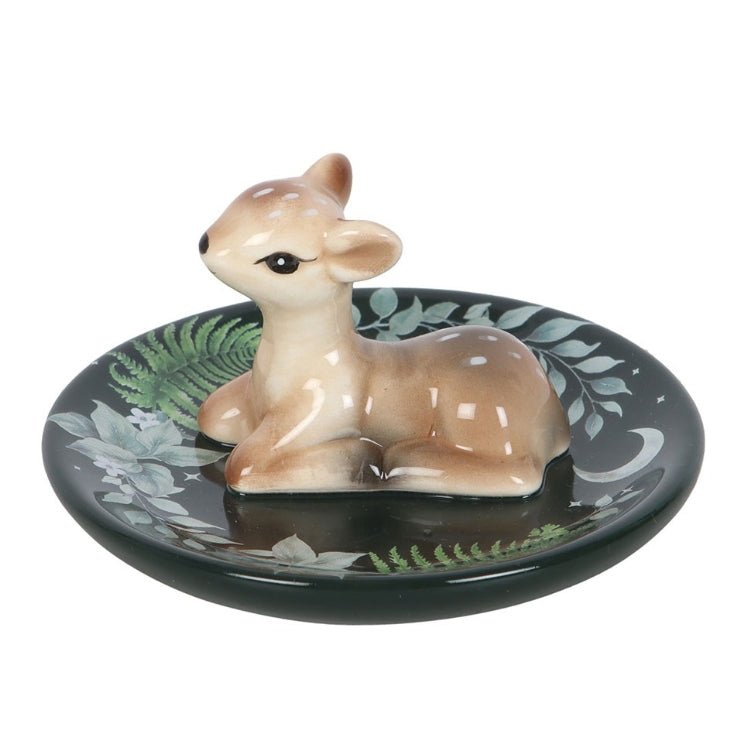 Fawn and Friends Green Fawn Trinket Dish Home Decor - Gothic & Alternative Gift - Haunted