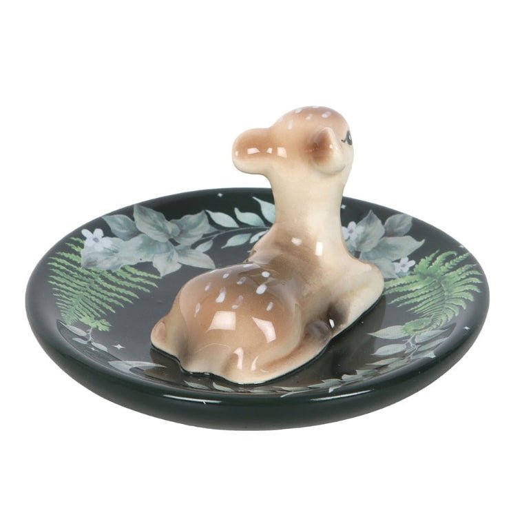 Fawn and Friends Green Fawn Trinket Dish Home Decor - Gothic & Alternative Gift - Haunted