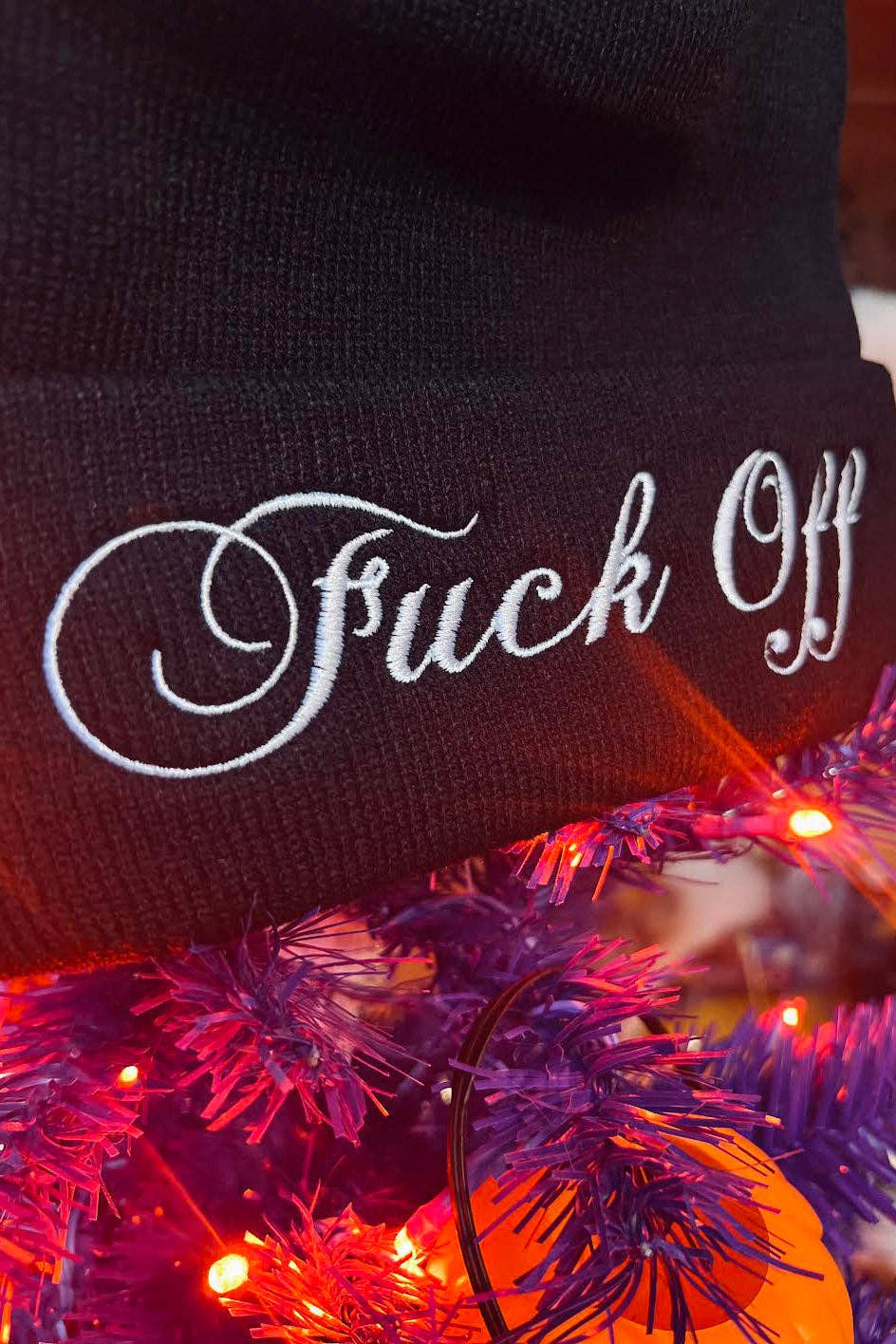 F*ck Off Beanie Clothing Accessories - Gothic & Alternative Gift - Haunted
