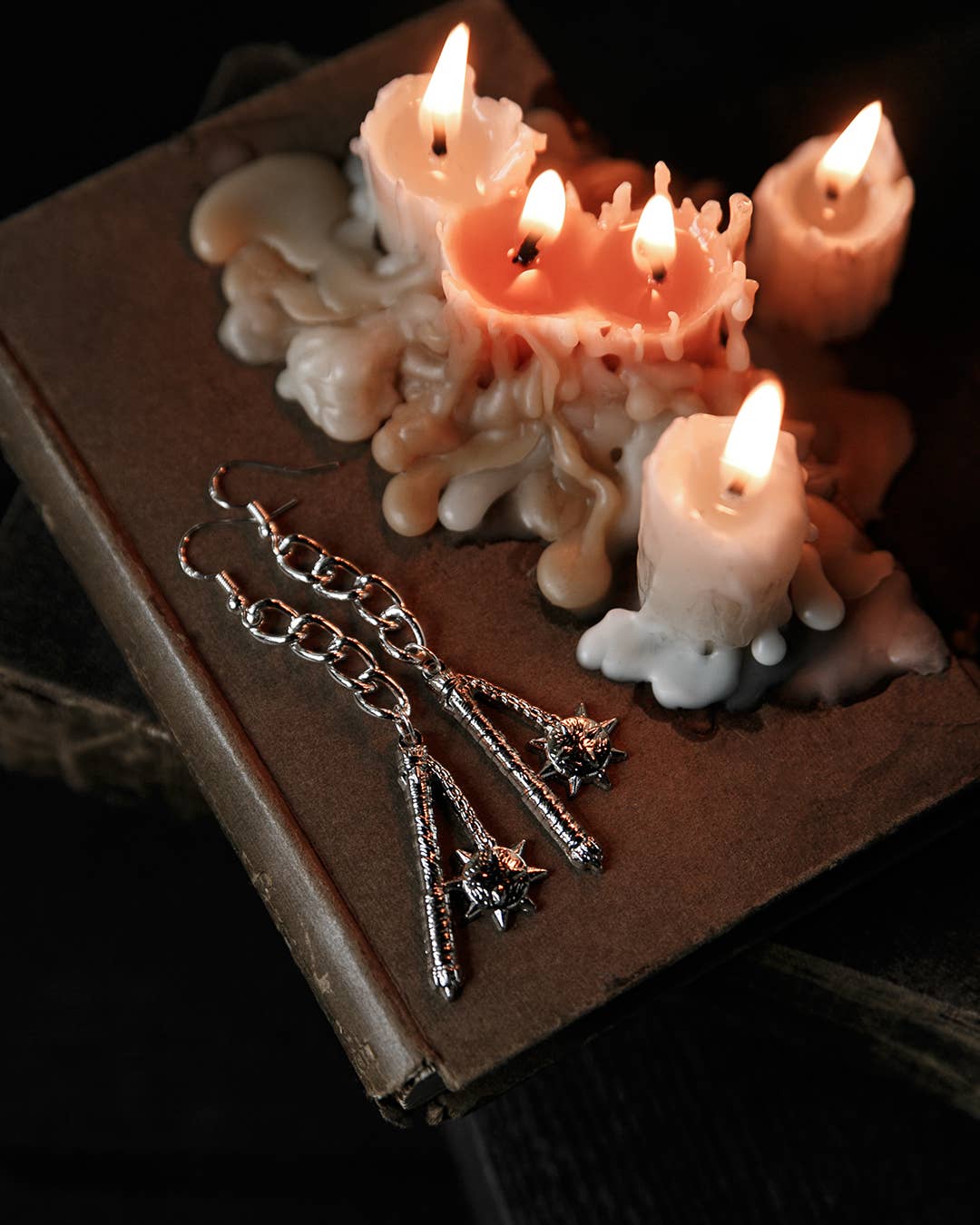 Flail Earrings Jewelry - Gothic & Alternative Gift - Haunted
