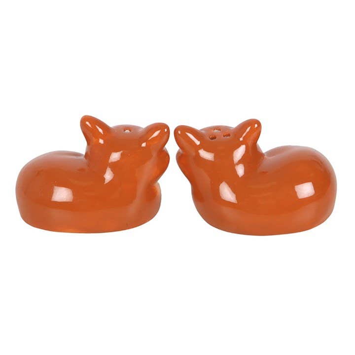 Fox Salt and Pepper Shakers Green Forest Kitchenware - Gothic & Alternative Gift - Haunted