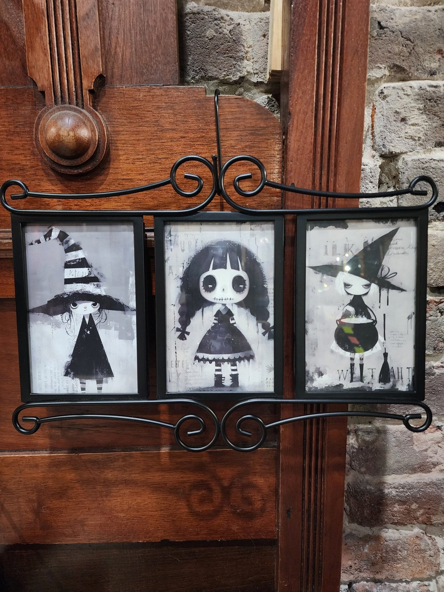 Framed Creepy Cute Doll Pictures Dark and Gothic Wall Hanging - Gothic & Alternative Gift - Haunted