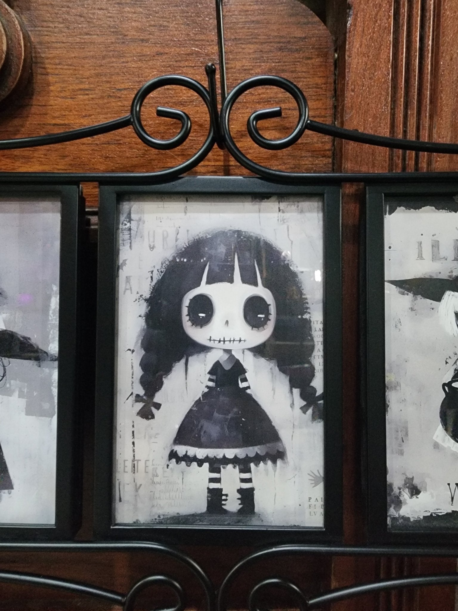 Framed Creepy Cute Doll Pictures Dark and Gothic Wall Hanging - Gothic & Alternative Gift - Haunted