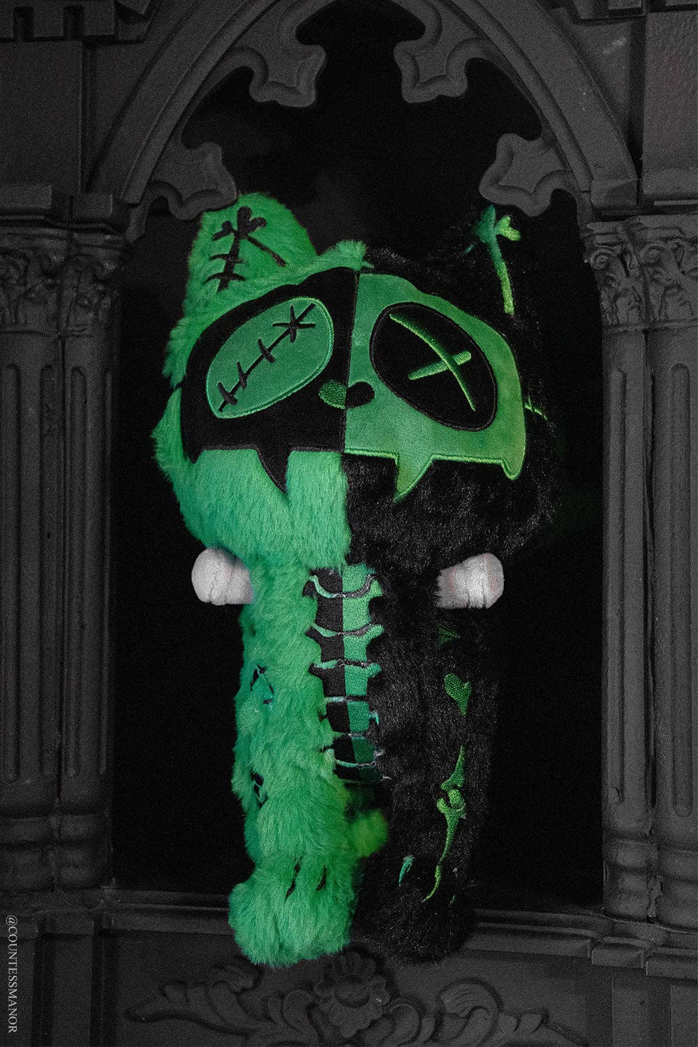 Frankenkitty Plush Frankenstein Kitty Cat Gothic Horror Stuffed Animals - Gothic & Alternative Gift - Haunted