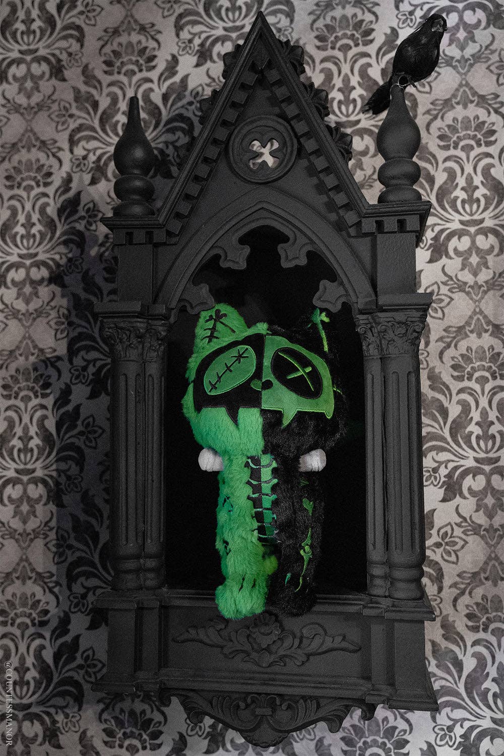 Frankenkitty Plush Frankenstein Kitty Cat Gothic Horror Stuffed Animals - Gothic & Alternative Gift - Haunted