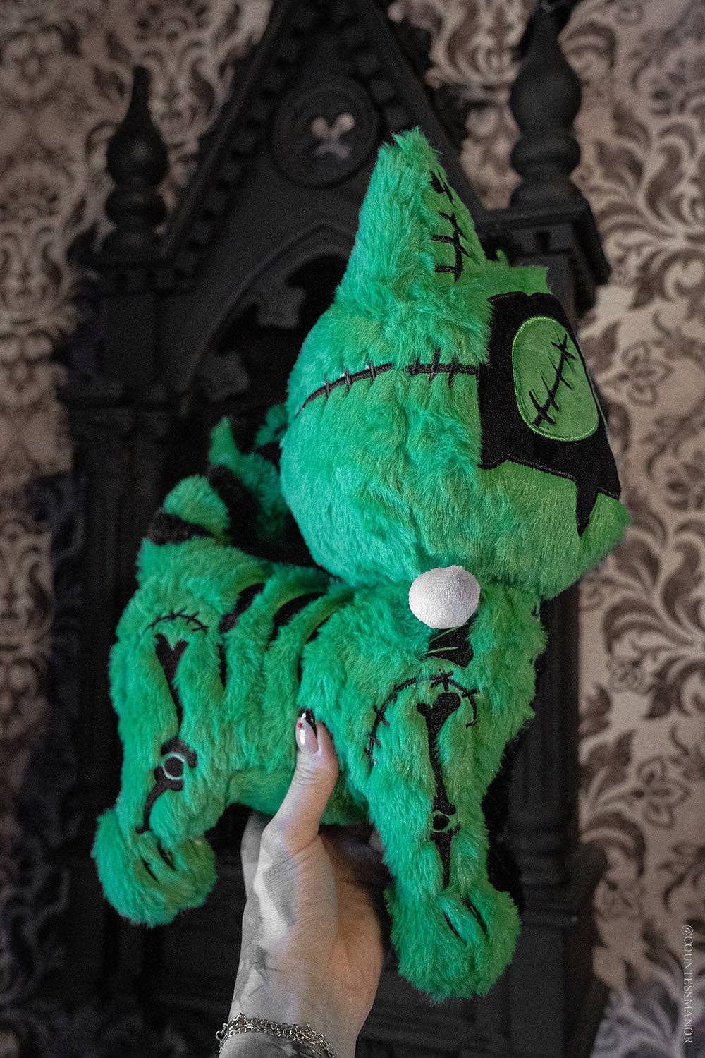 Frankenkitty Plush Frankenstein Kitty Cat Gothic Horror Stuffed Animals - Gothic & Alternative Gift - Haunted