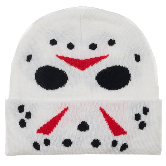 Friday the 13th Jason Glow-in-the-Dark Cuffed Knit Beanie Accessories - Gothic & Alternative Gift - Haunted