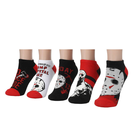 Friday the 13th Jason Voorhees Women's Ankle Socks, 5-Pair Set Accessories - Gothic & Alternative Gift - Haunted