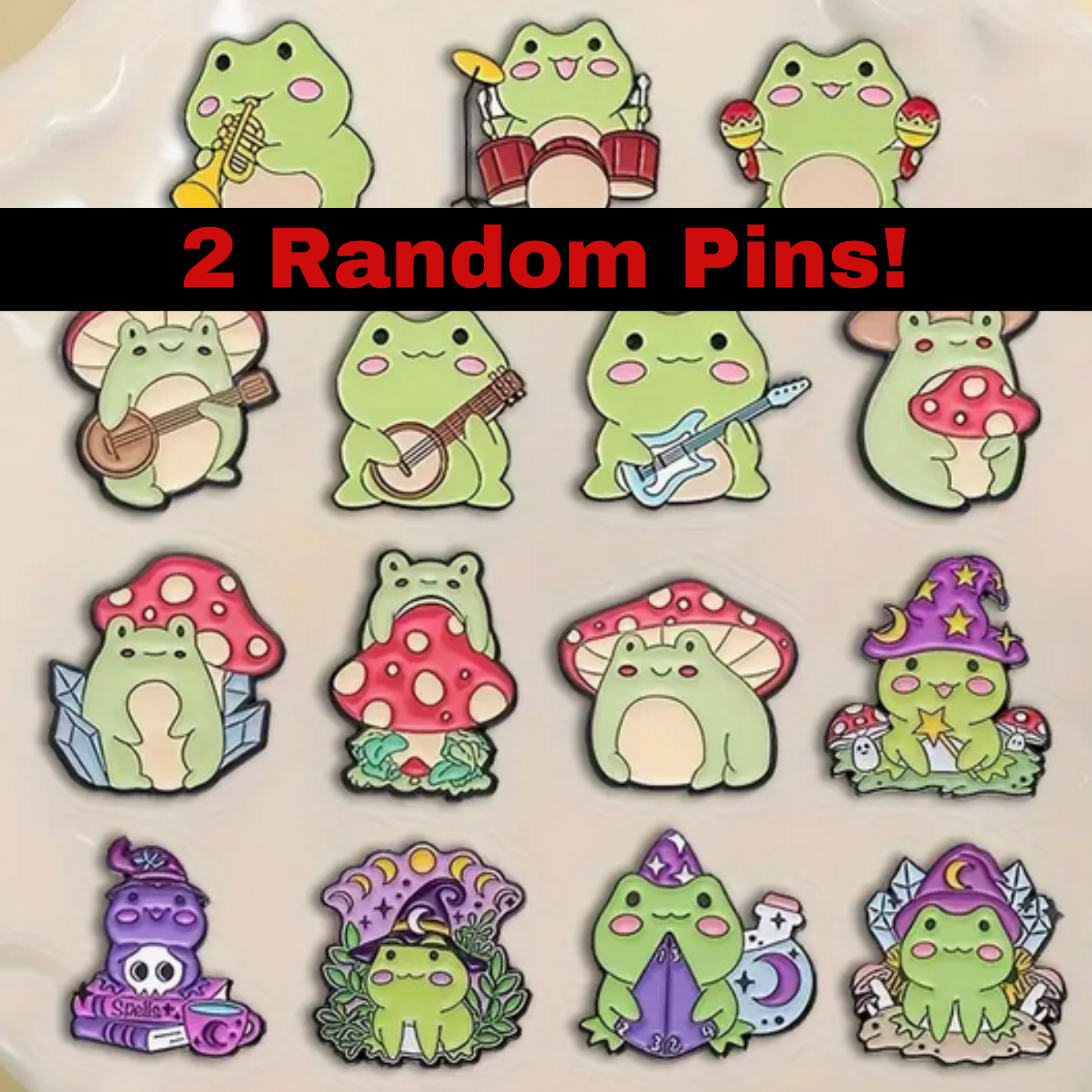 Frog Enamel Pin two for $10.50 Accessories - Gothic & Alternative Gift - Haunted