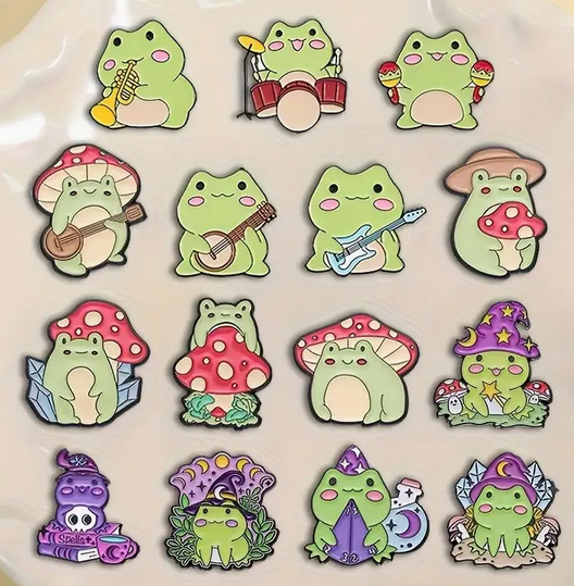 Frog Enamel Pin two for $10.50 Accessories - Gothic & Alternative Gift - Haunted
