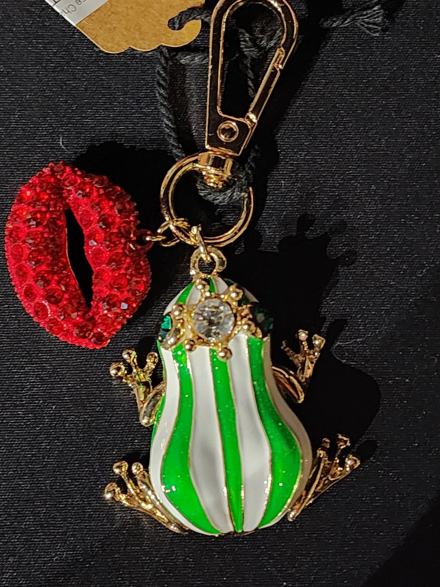 Frog Prince Victorian Goth Purse Charm Sparkle Lips Costumes - Gothic & Alternative Gift - Haunted