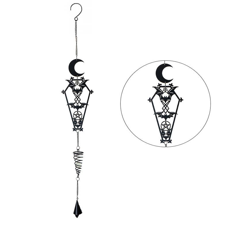 From the Crypt Metal Hanging Indoor Outdoor Decoration Wind Chime Sun Catcher Witch Supplies - Gothic & Alternative Gift - Haunted