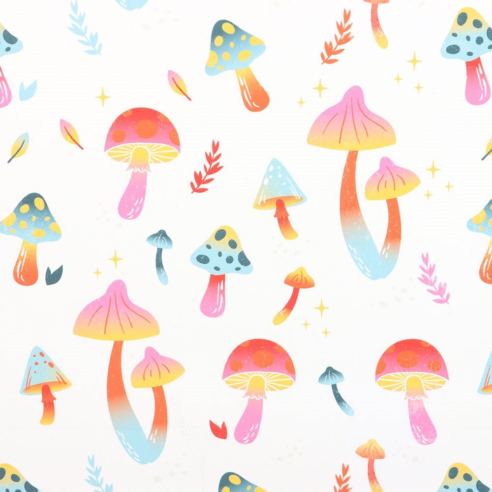 Funky Fungi Mushroom Print Gift Bag Wrapping Paper - Gothic & Alternative Gift - Haunted