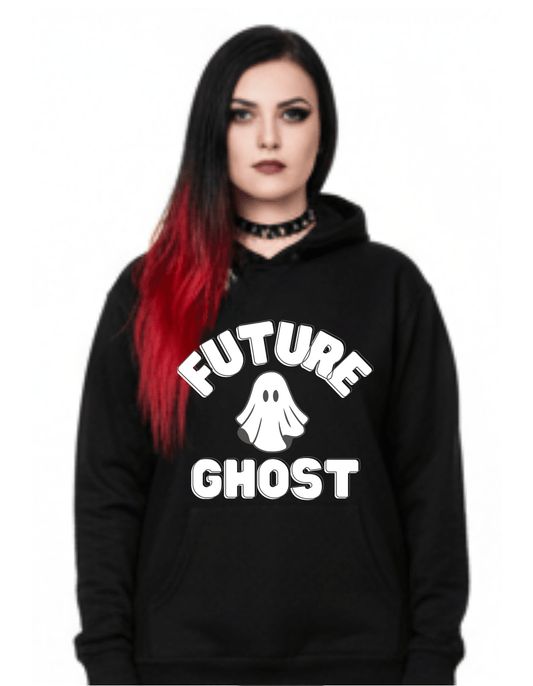 Future Ghost Custom Black Hoodie Sweatshirt Pullover Clothing - Gothic & Alternative Gift - Haunted
