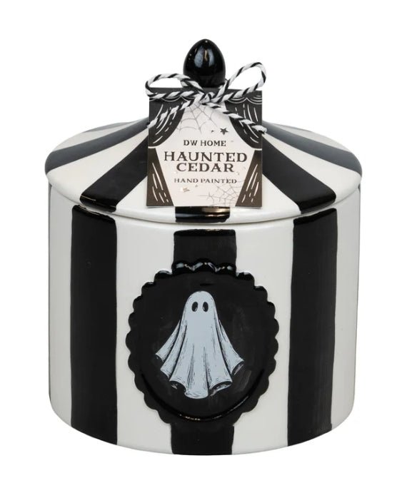 Ghost at the Creepy Circus Halloween Candle Ceramic Candles - Gothic & Alternative Gift - Haunted