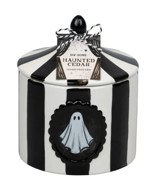 Ghost at the Creepy Circus Halloween Candle Ceramic Candles - Gothic & Alternative Gift - Haunted