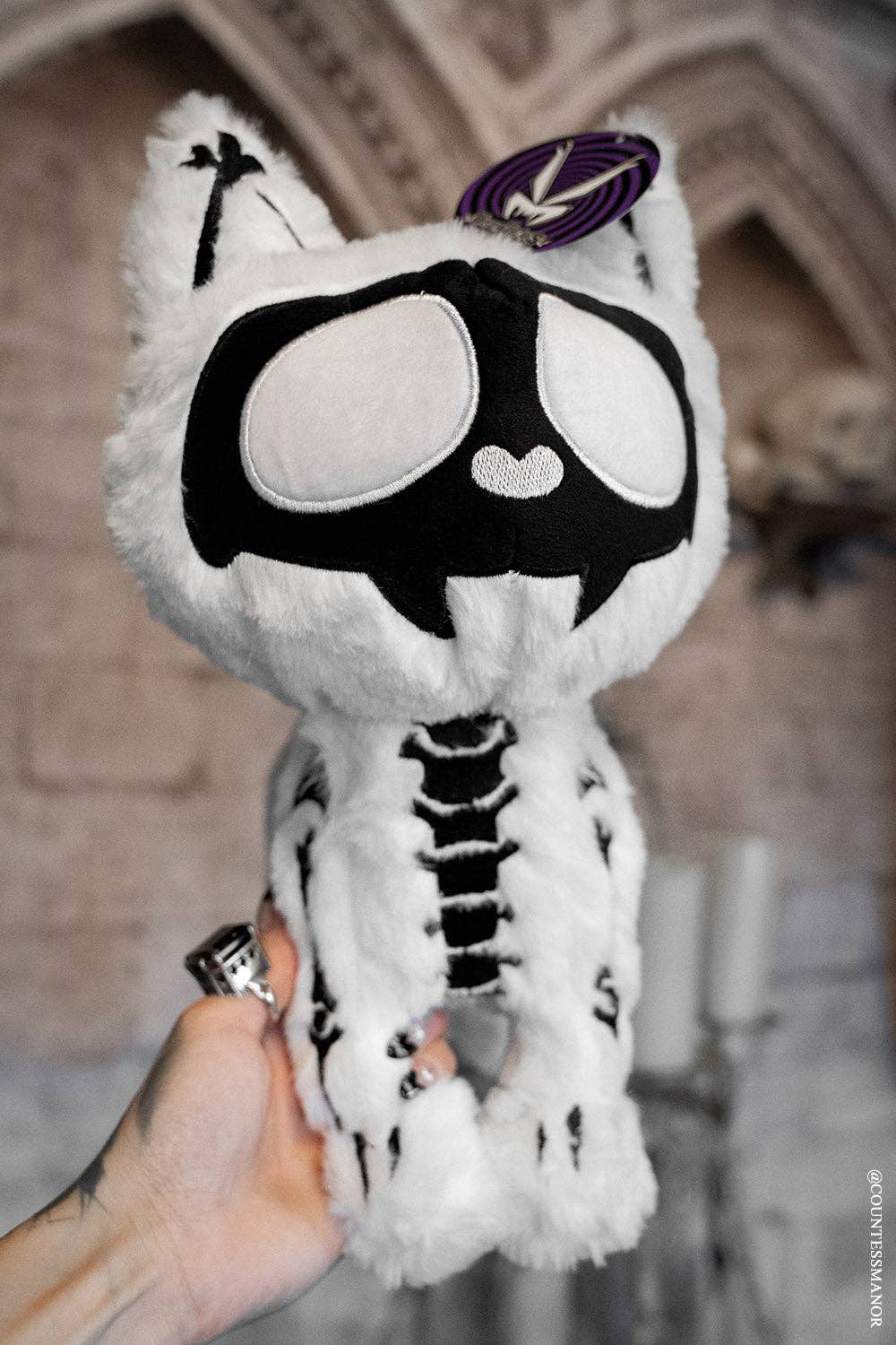 Ghost Kitty Plush Toy Skeleton Cat Gothic Stuffed Animals - Gothic & Alternative Gift - Haunted