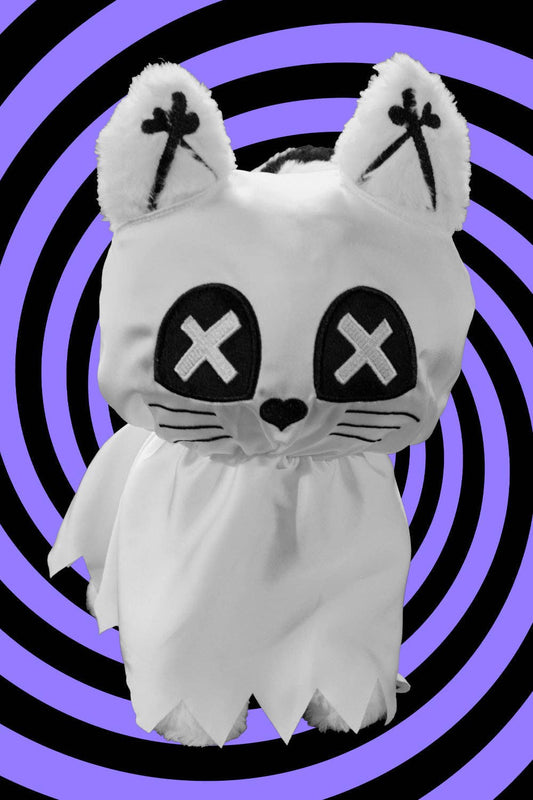 Ghost Kitty Plush Toy Skeleton Cat Gothic Stuffed Animals - Gothic & Alternative Gift - Haunted