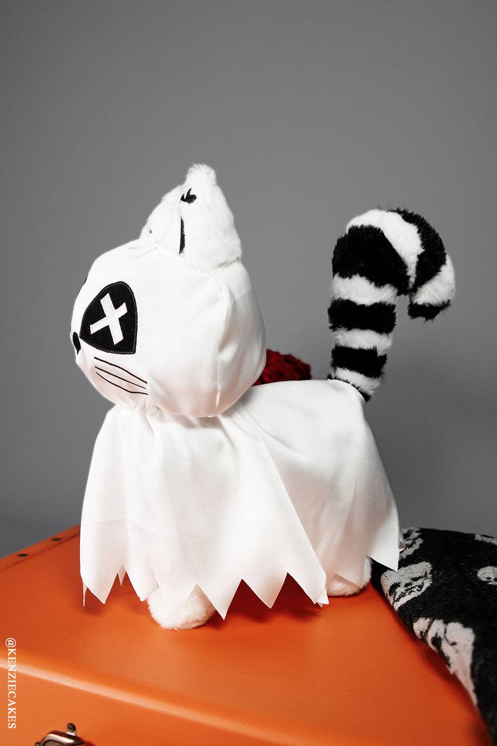 Ghost Kitty Plush Toy Skeleton Cat Gothic Stuffed Animals - Gothic & Alternative Gift - Haunted